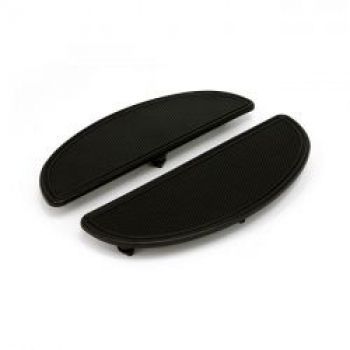 Oval floorboard pads. Knurled/Ribbed. Black